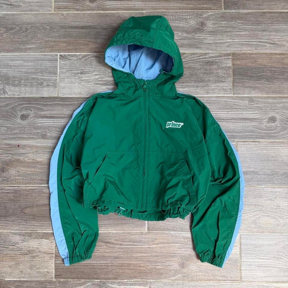 Prince x Zara green cropped windbreaker jacket size xs